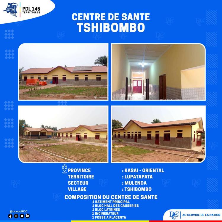 Centre de santé TSHIBOMBO – Territoire de Lupatapata