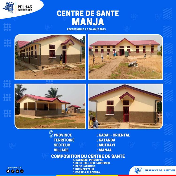 Centre de santé MANJA – Territoire de Katanda