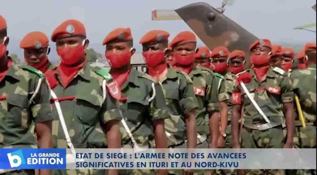 Etat de siège: L’armée note des avancées significatives en Ituri et au Nord-Kivu