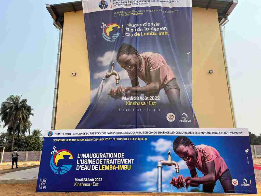 La nouvelle Usine de traitement d'eau de Lemba Imbu va desservir 15 quartiers des communes de l'est de la capitale