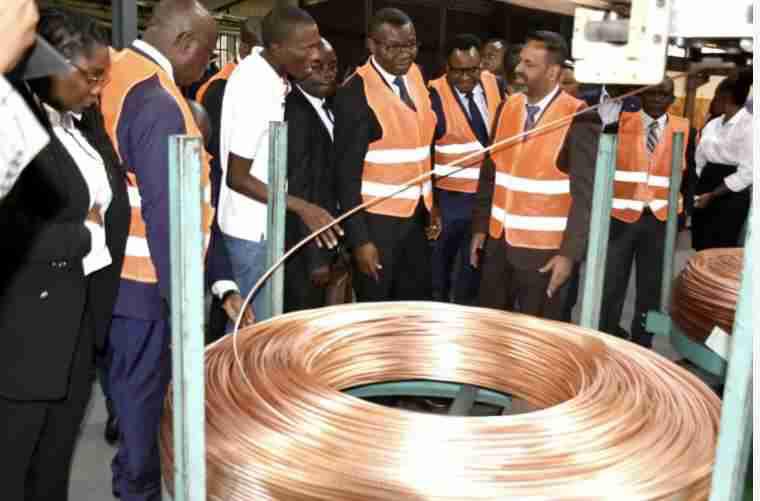 Inauguration de l'usine de fabrication des câbles électrique à Kinshasa / Limete