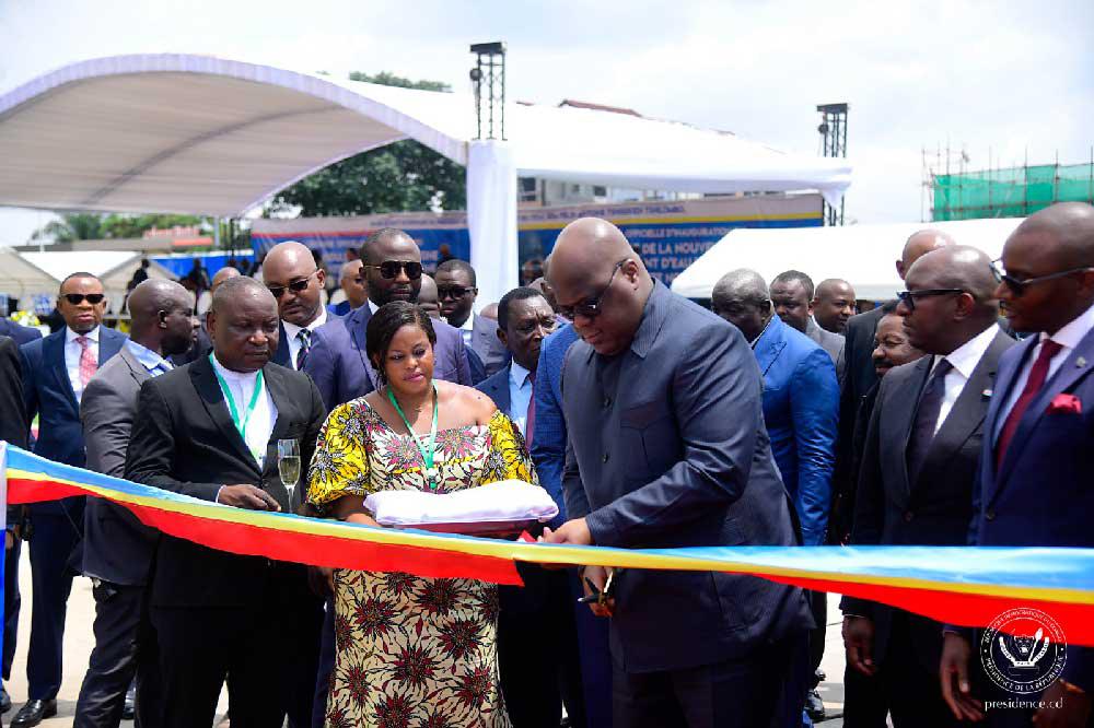 Inauguration de la station de traitement d'eau de Binza ozone par le Président de la République, Félix Tshisekedi