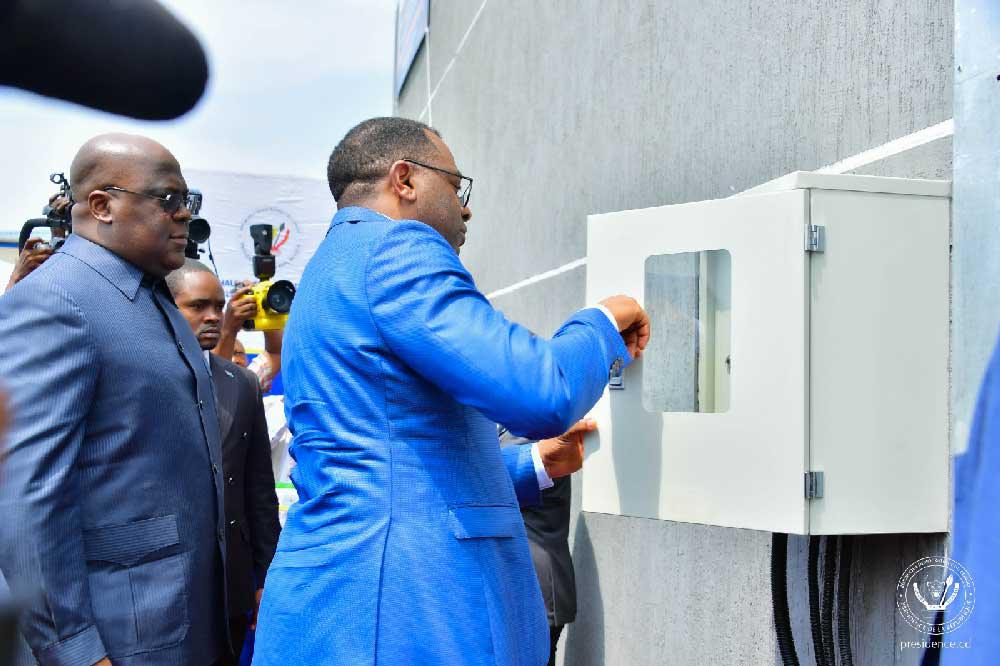 Inauguration de la station de traitement d'eau de Binza ozone par le Président de la République, Félix Tshisekedi