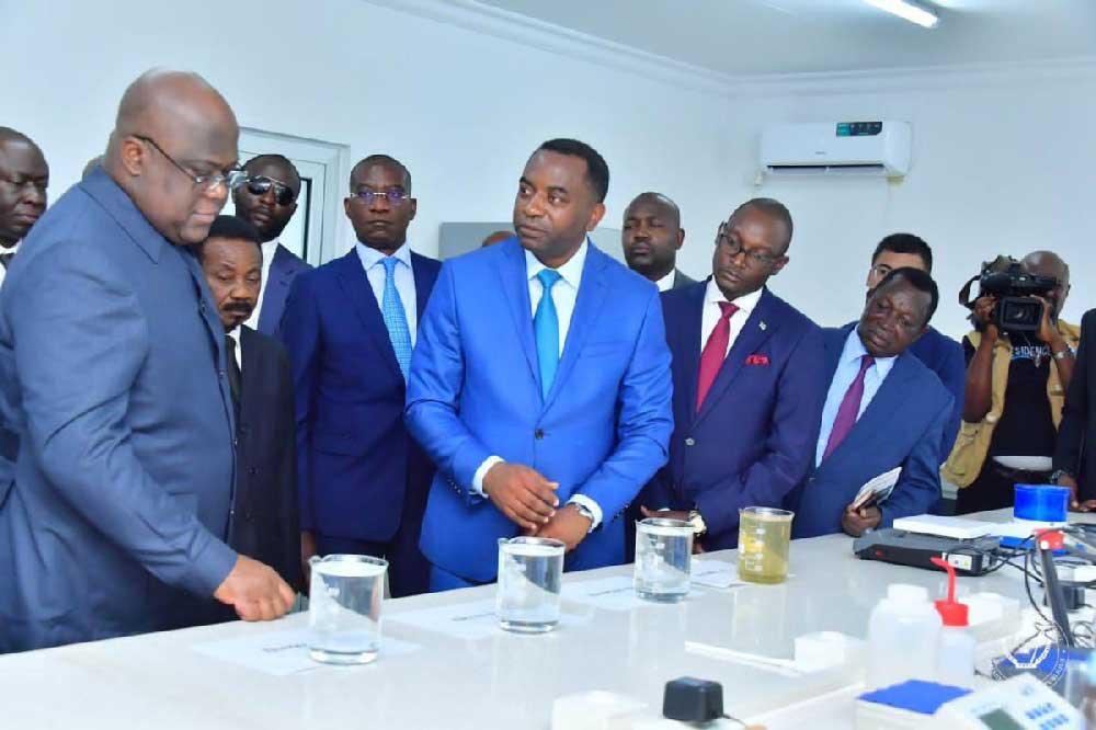 Inauguration de la station de traitement d'eau de Binza ozone par le Président de la République, Félix Tshisekedi