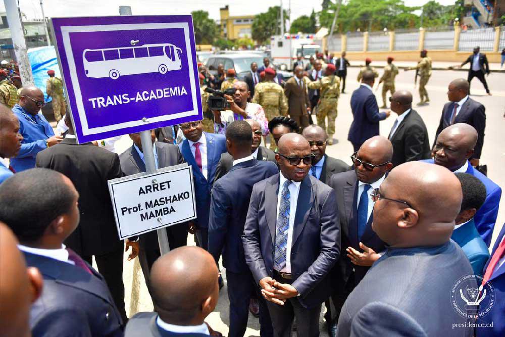 Mise en service des bus Trans-Academia par le Président de la République, Félix Tshisekedi