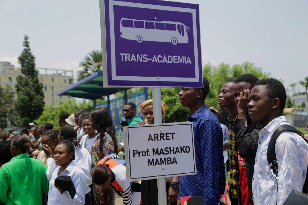 Mise en service des bus Trans-Academia par le Président de la République, Félix Tshisekedi