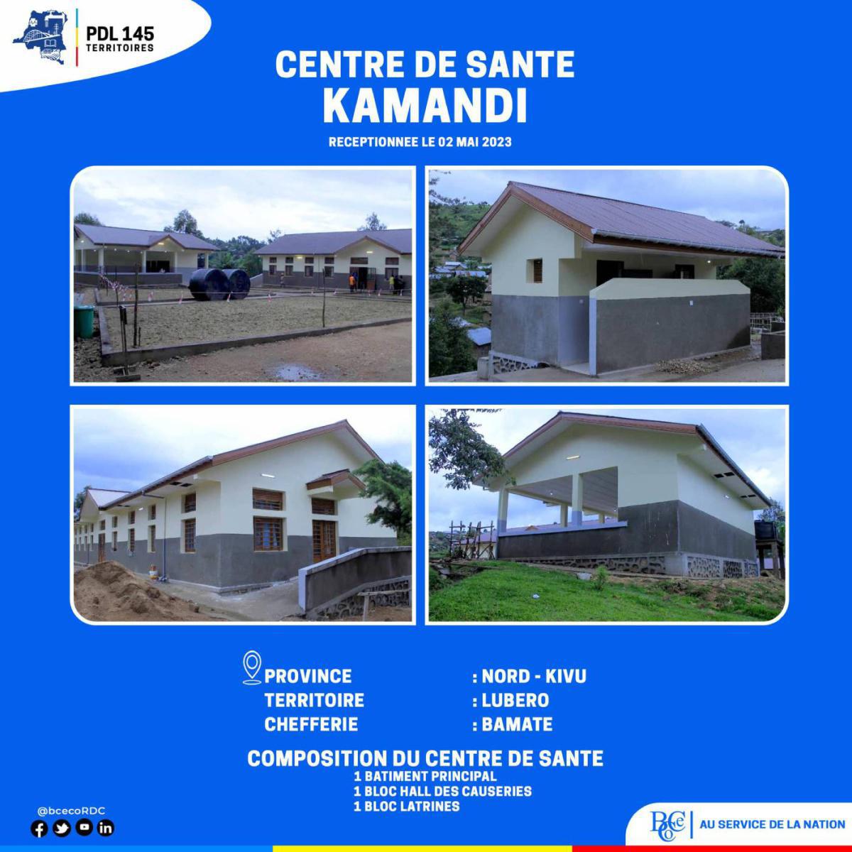 Centre de santé KAMANDI au Nord-Kivu