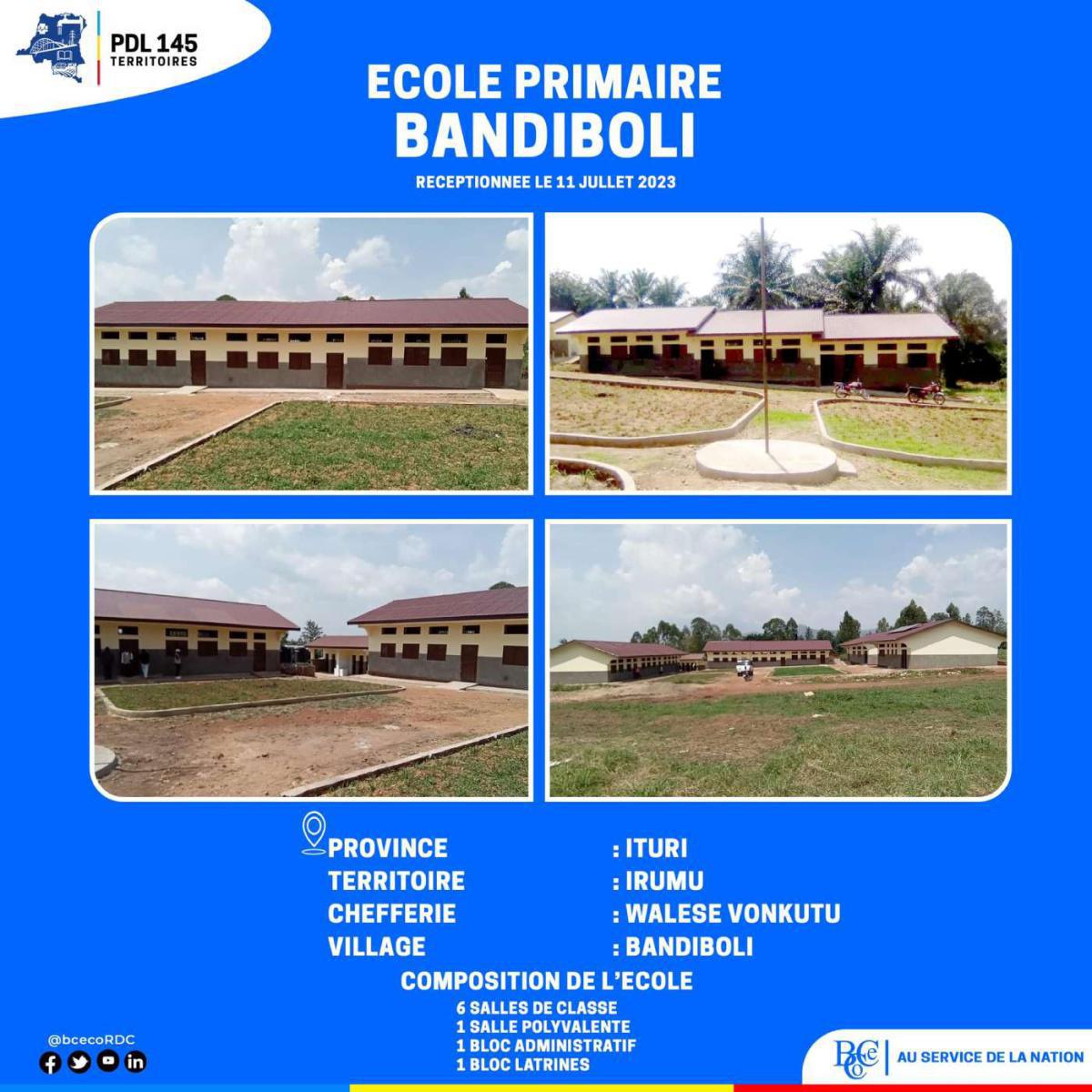 École primaire BANDIBOLI en Ituri