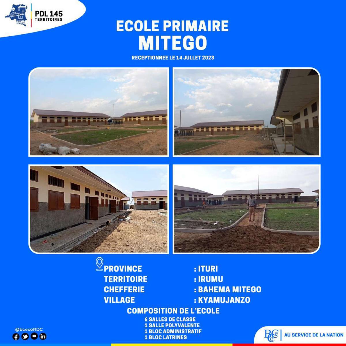 École primaire MITEGO en Ituri