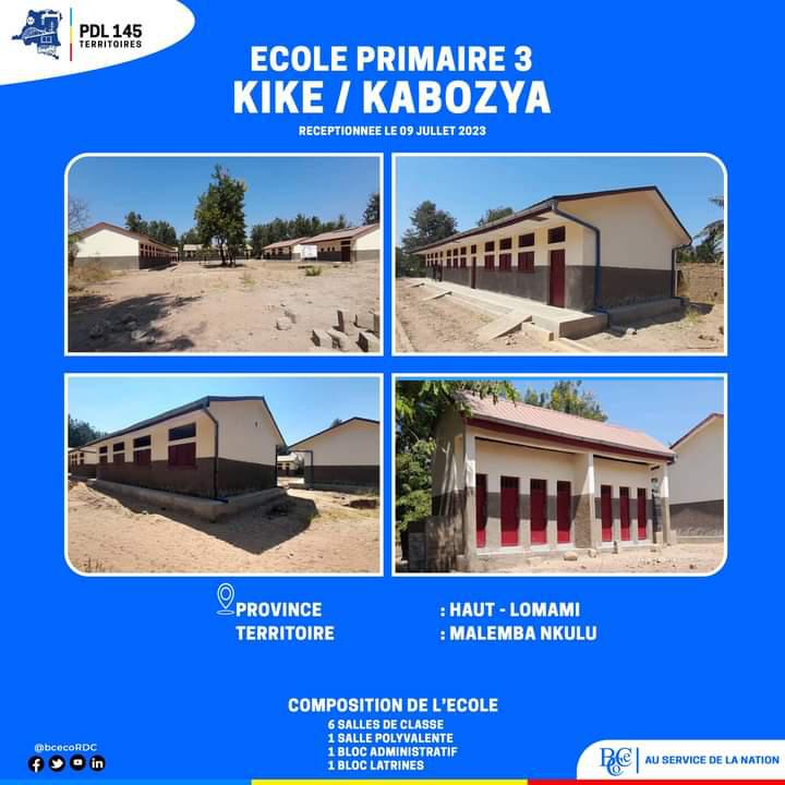 École primaire 3 Kike / Kabozya à Haut-Lomami