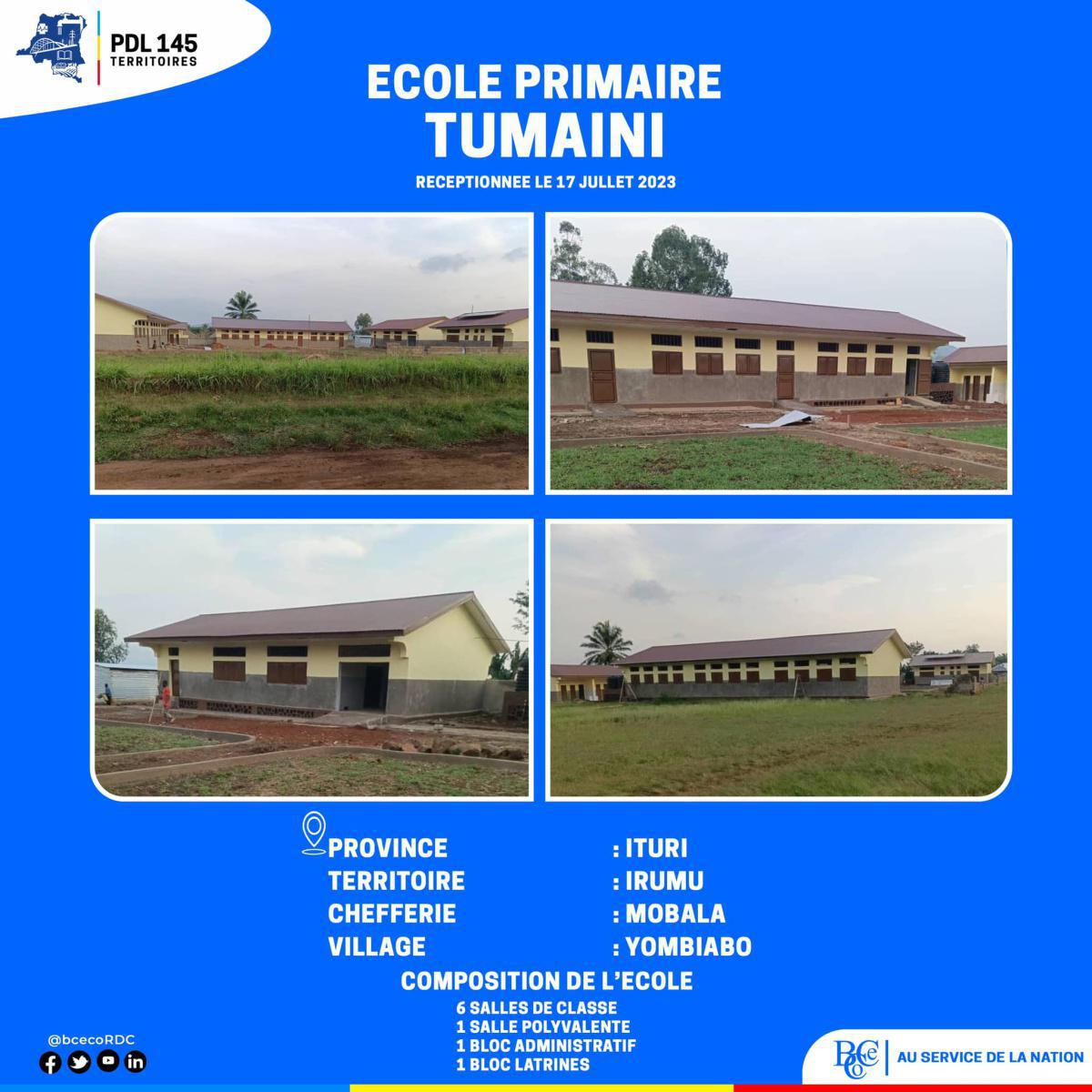 École primaire TUMAINI à Ituri