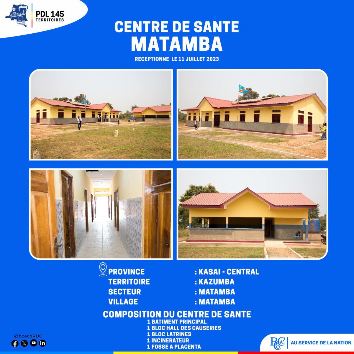 Centre de santé MATAMBA au Kasai - Central