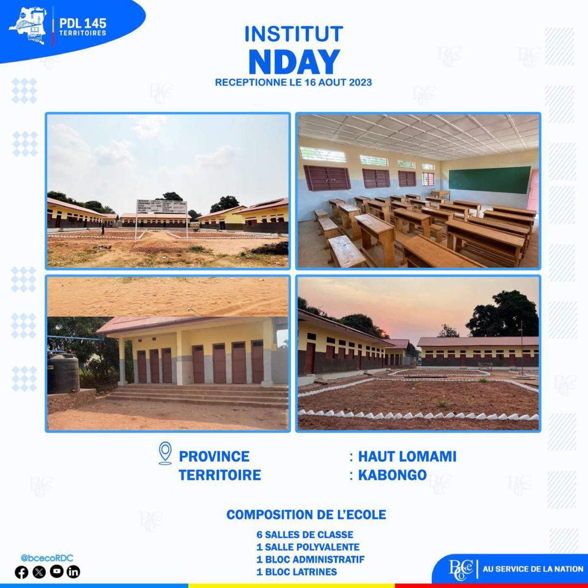 Institut NDAY dans le Haut-Lomami