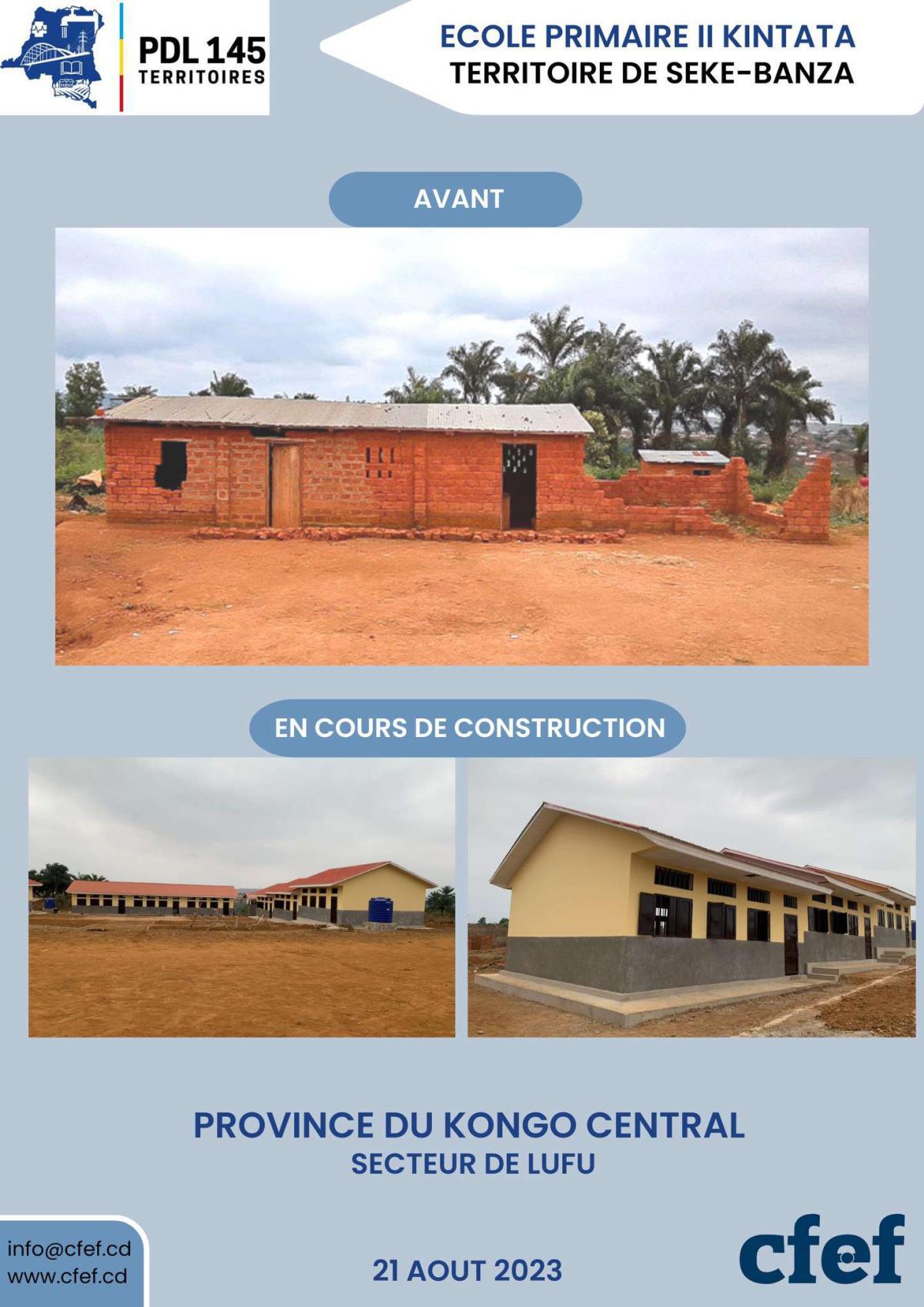 École Primaire KINTATA 2 au Kongo Central