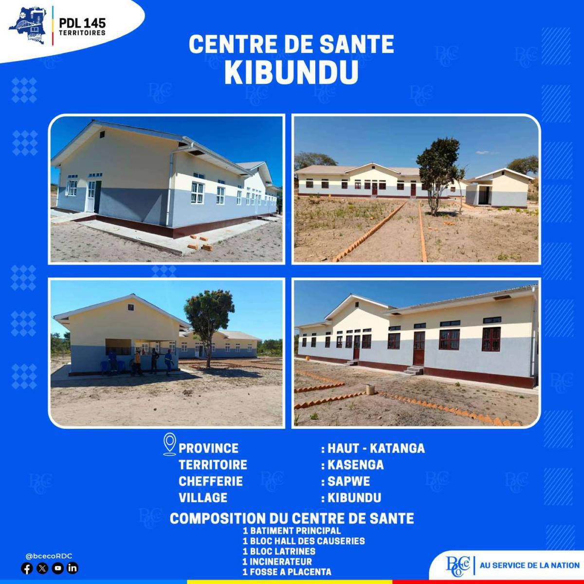 Centre de santé KIBUNDU - Territoire de Kasenga