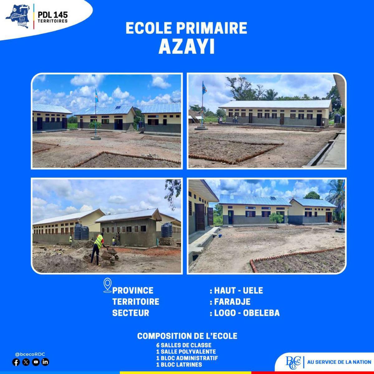 École primaire AZAYI - Territoire de Faradje