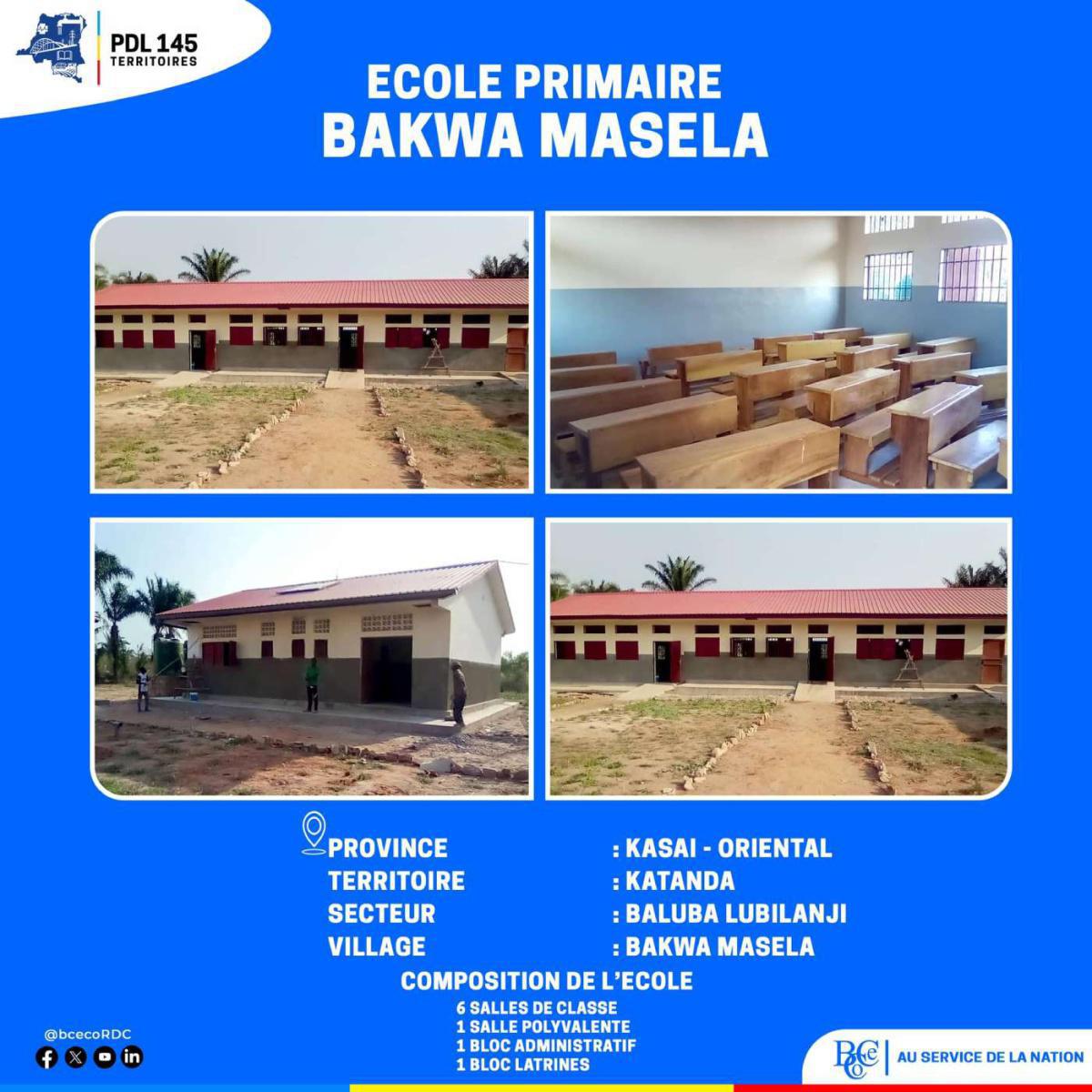 École primaire BAKWA MASELA - Territoire de Katanga