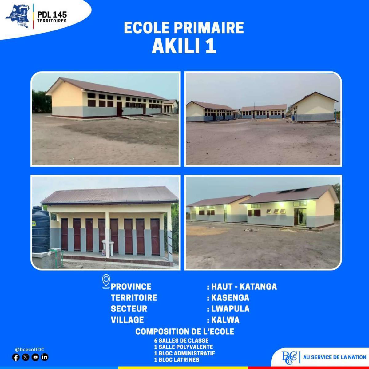 École primaire AKILI 1 - Secteur de Lwapula