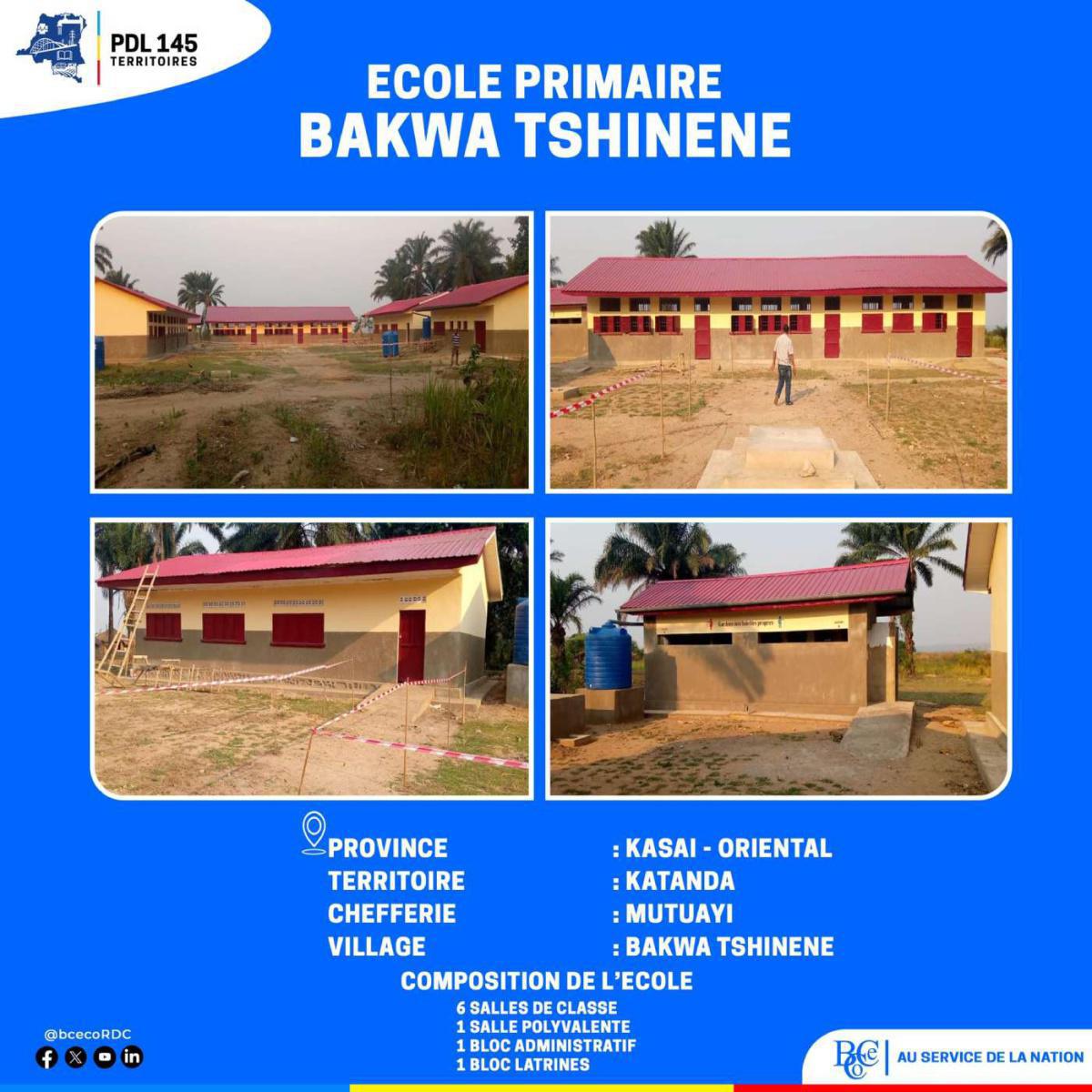 École primaire BAKWA TSHINENE - Territoire de Katanda