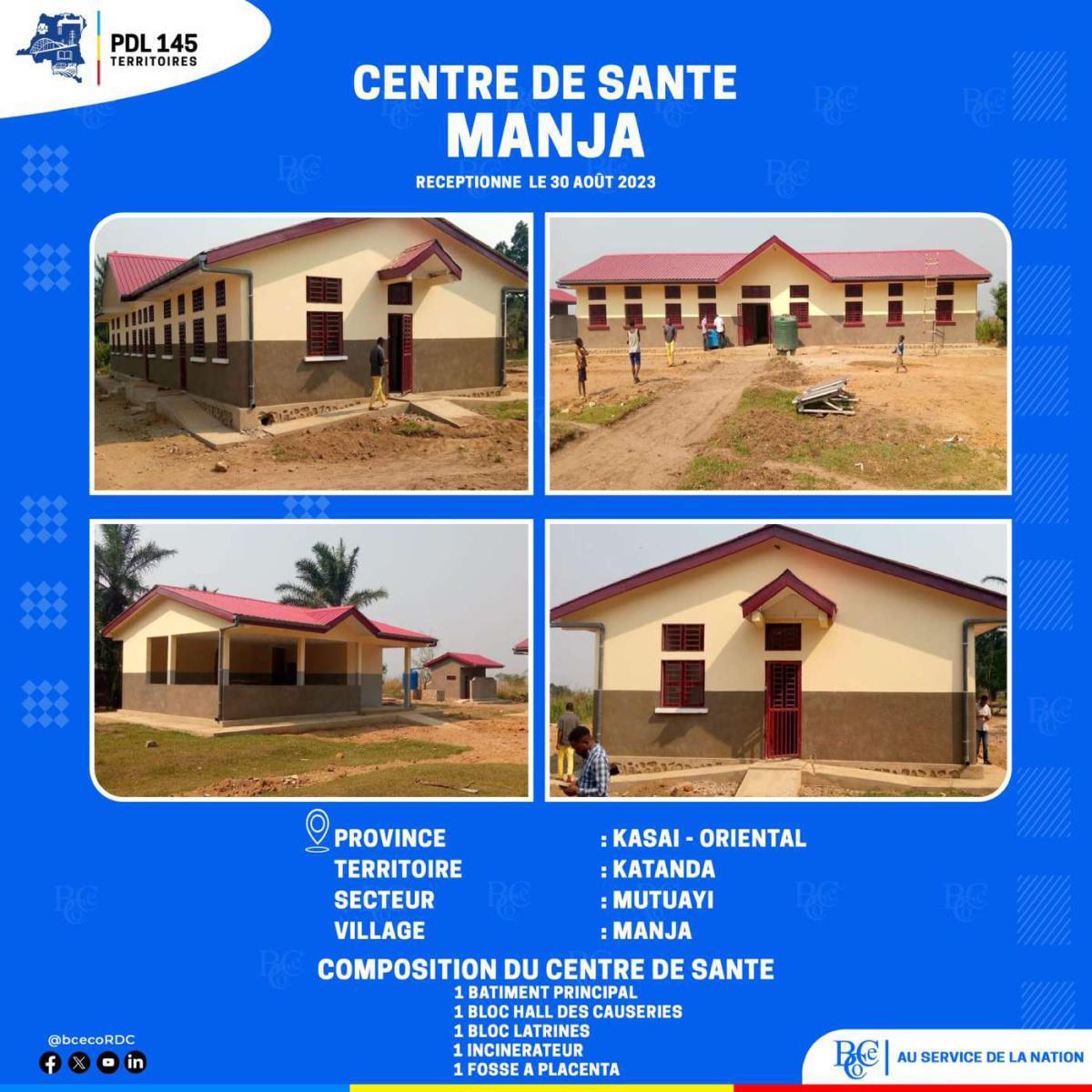 Centre de santé MANJA - Territoire de Katanda