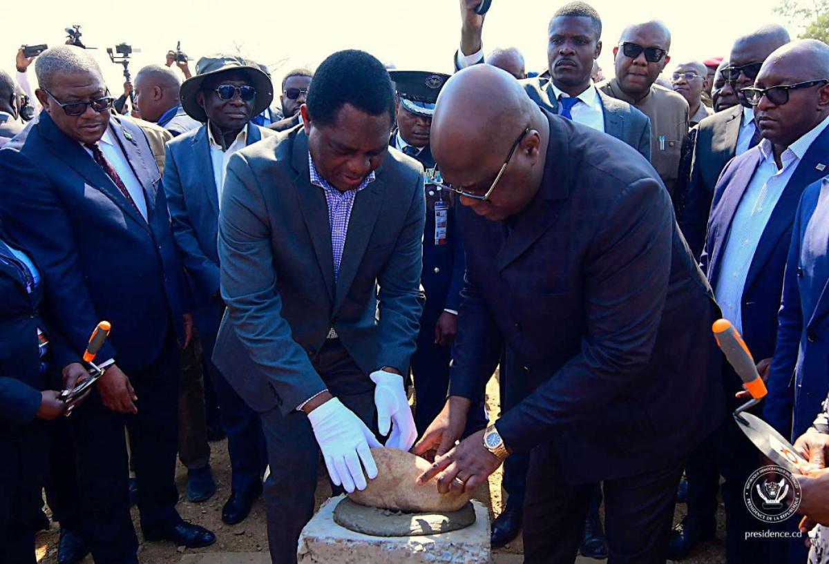 Le Président Félix Tshisekedi et son homologue zambien Hakainde Hichilema ont lancé les travaux de construction du pont Luapula