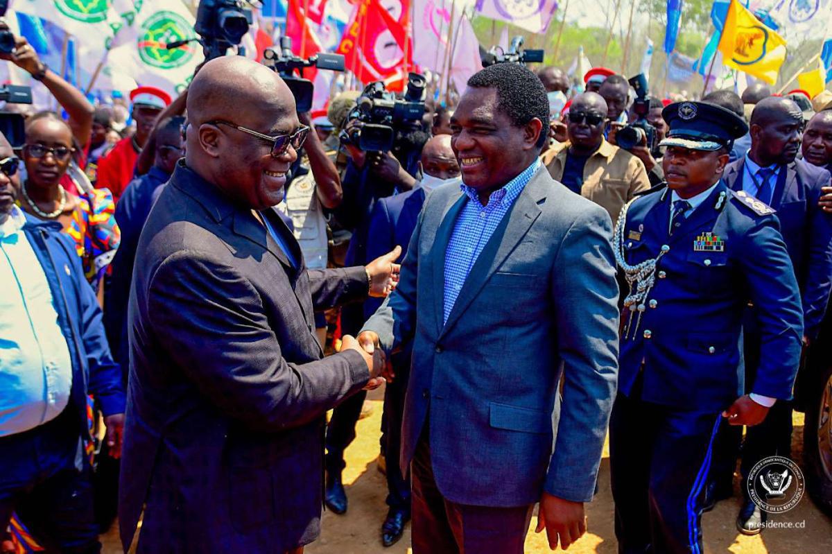 Le Président Félix Tshisekedi et son homologue zambien Hakainde Hichilema ont lancé les travaux de construction du pont Luapula