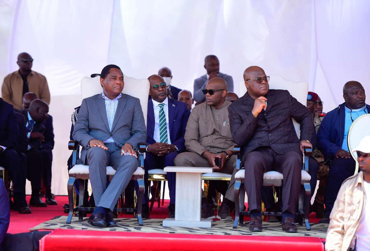 Le Président Félix Tshisekedi et son homologue zambien Hakainde Hichilema ont lancé les travaux de construction du pont Luapula