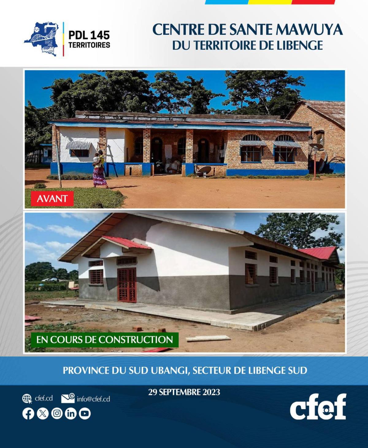 Centre de santé MAWUYA - Territoire de Libenge