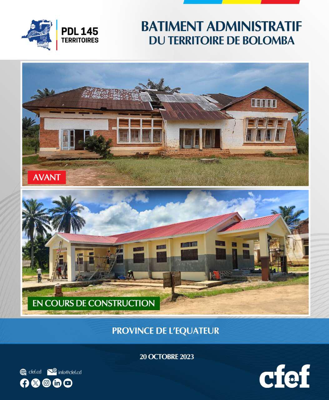 Bâtiment administratif du territoire de Bolomba - Équateur