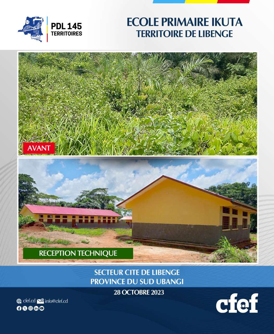 École Primaire IKUTA - Territoire Libenge dans le Sud-Ubangi