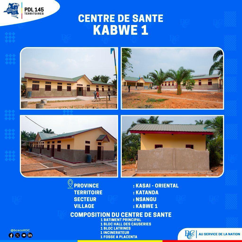 Centre de santé KABWE 1 - Territoire de Katanda au Kasaï-Oriental